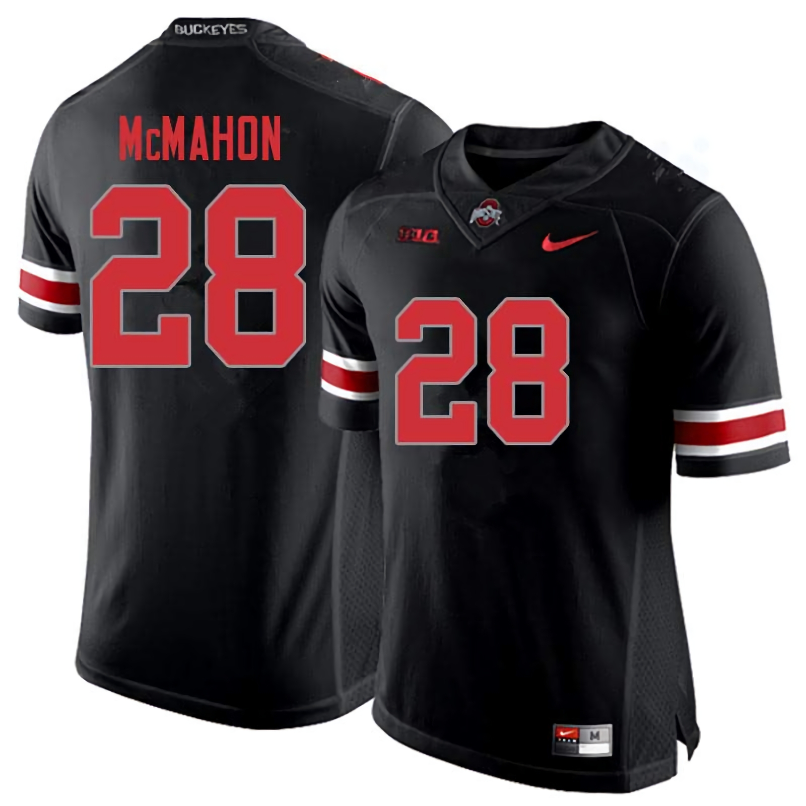 Amari McMahon Ohio State Buckeyes Men's NCAA #28 Nike Blackout College Stitched Football Jersey NKA2656VT